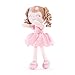 Gloveleya Baby Doll Baby Girl Gifts Plush Curly Kids Girl Toys with Love Toys for Ages 24 Toddler Toy Pink - Image 3