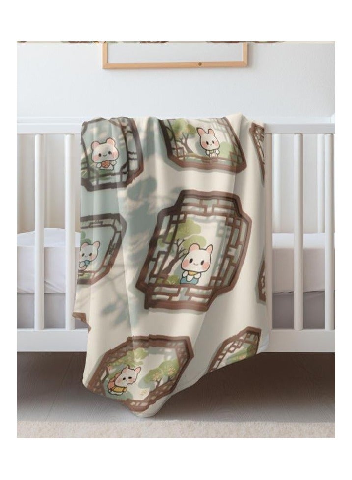 general Flannel thin blanket (warm and comfortable, suitable for sleep, gaming, dust removal and sandproof) 150cm*200cm - 388 - Image 1