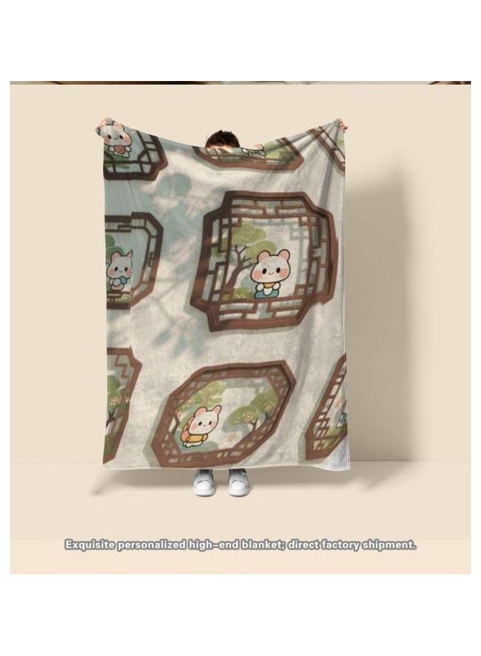 general Flannel thin blanket (warm and comfortable, suitable for sleep, gaming, dust removal and sandproof) 150cm*200cm - 388 - Image 4