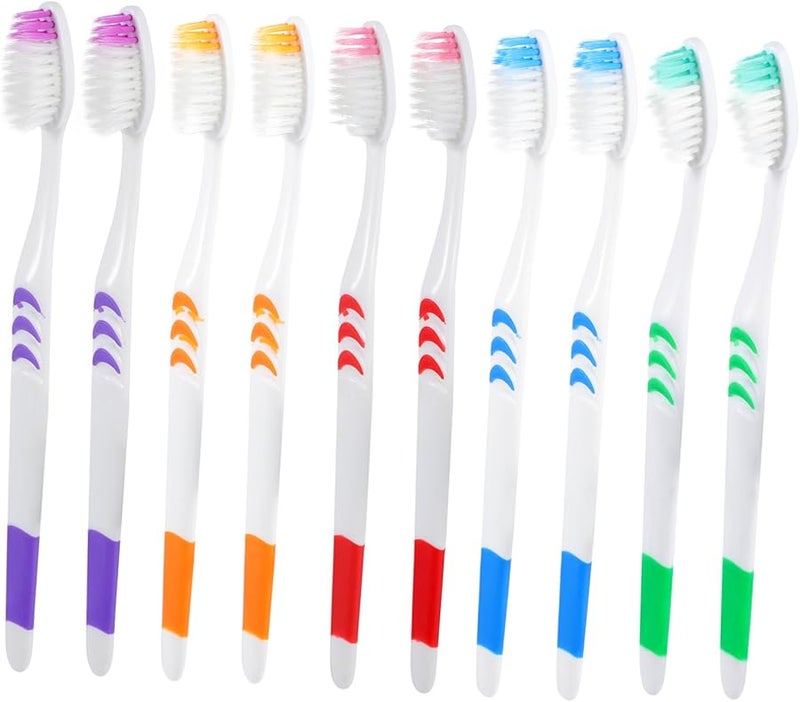 30 قطعة فرشاة أسنان سفر ذات شعيرات ناعمة، للاستخدام لمرة واحدة، عبوة عائلية للكبار، حماية لطيفة للثة - Image 1