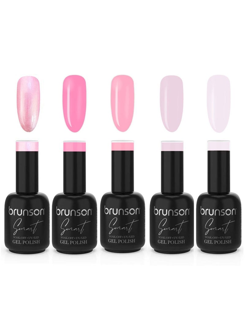 brunson Smart Gel Nail Polish Pastel Princess Collections 5pcs BPPC
