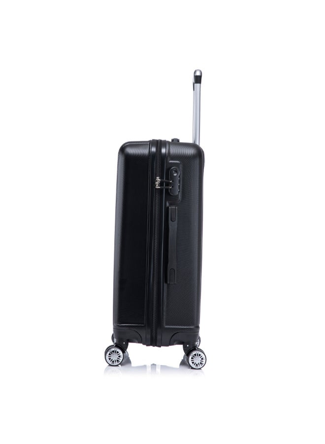 TUCCI 3-Piece Lustria Hardside Luggage Trolley Set Black 76 x 29.5 x 48 cm T0809-BK - Image 3