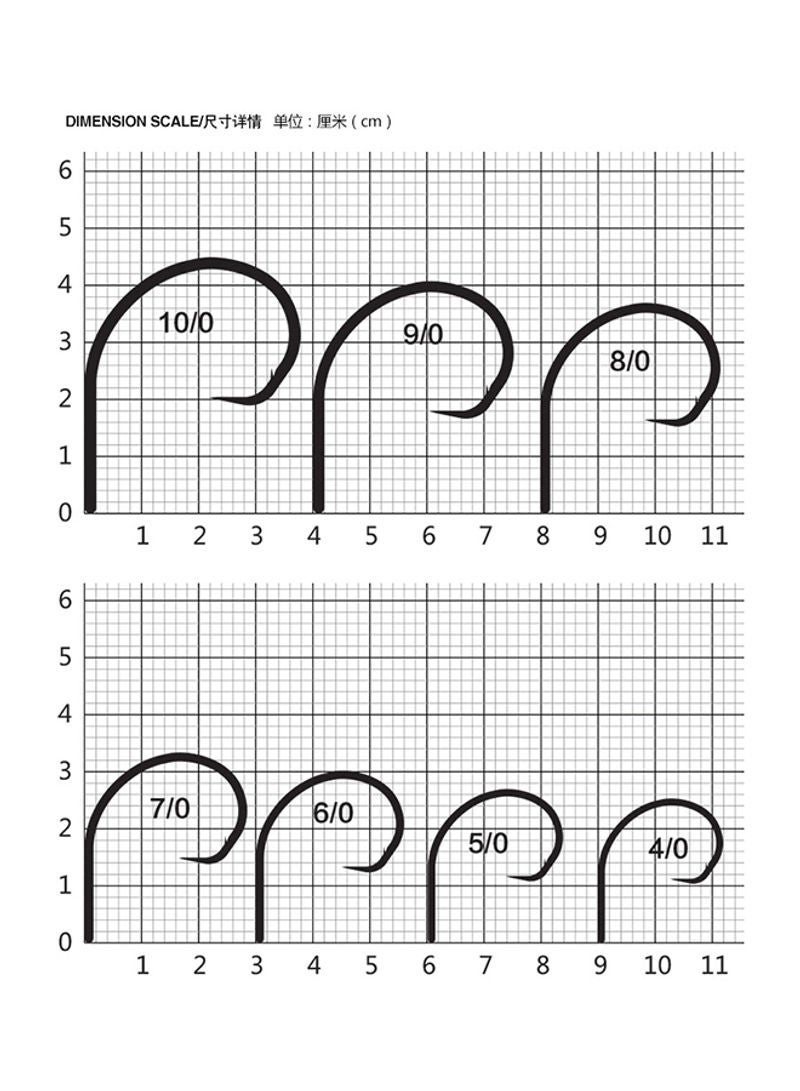 موستاد مجموعة خطافات صيد من الفولاذ عالي الكربون مقاس 6/0 مكونة من 7 قطع - Image 2