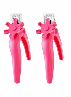 Acrylic Professional Nail Clipper, KASTWAVE 2 Pieces Nail Cutter Stainless Steel Nail Clippers for Acrylic Nails Art Tools Nail French Tip Cutter False Tips Trimmer Professional (Rose Red)