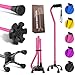 LIXIANG Unisex Walking Canes Foldable Adjustable 4pronged Base Foam Handles Heavy Duty Stable Walker for Seniors and Adults Canes for Men for Stability - Image 1