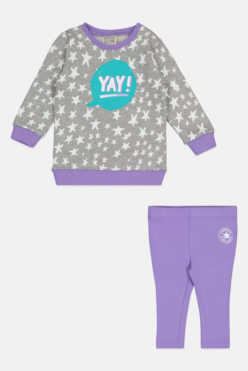 Converse x All Star Toddlers Girl 2 Pieces Graphic Print Tops And Bottom Set, Multicolor - Image 1