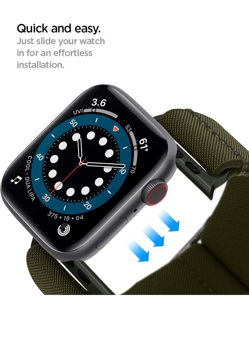 Spigen Lite Fit Band for Apple Watch Band Series 8 / 7 (41mm), Series 6/SE/5/4 (40mm) and Series 3/2/1 (38mm) - Khaki  - Image 2