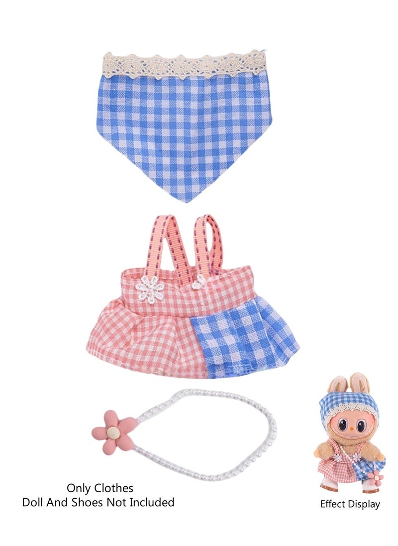 LABUBU 3-Piece Clothes for Labubu Outfit, Exquisite Accessories for Labubu,Cute Clothes Set for 17 cm Labubu Accessories,Labubu Clothes 