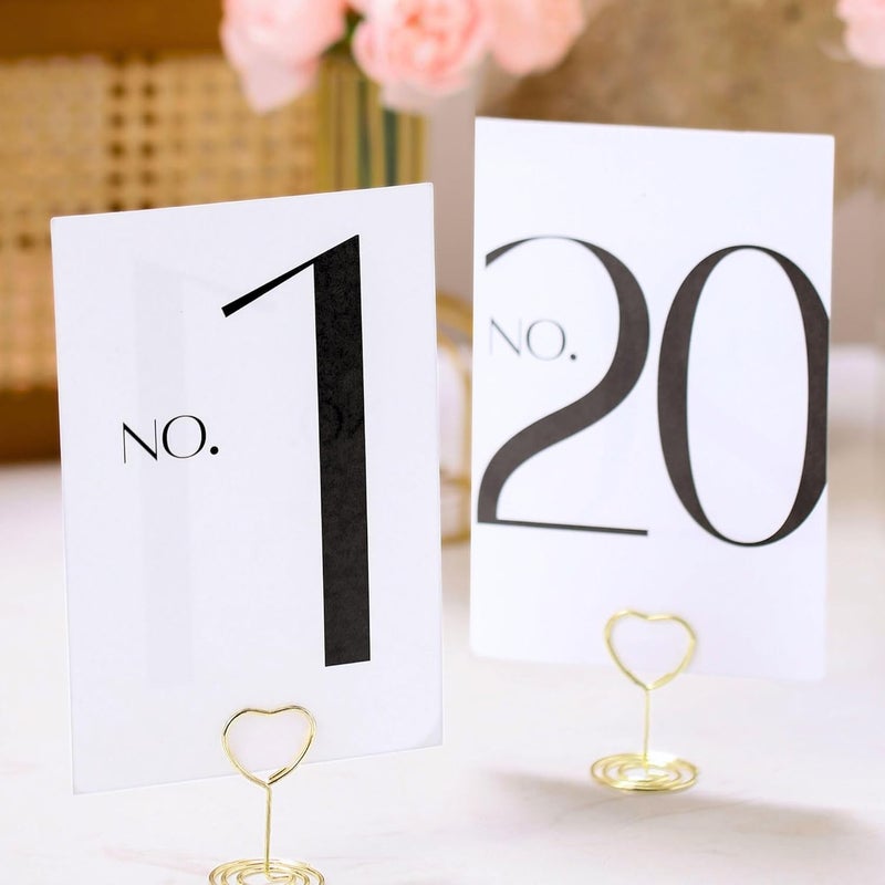 upvolcora Table Numbers1-20 4x6 Inch White Art Paper, Modern Black Perfect for Wedding Reception, Centerpiece Decoration, Event, Party, No Holder (1-20 Modern Black) - Image 4