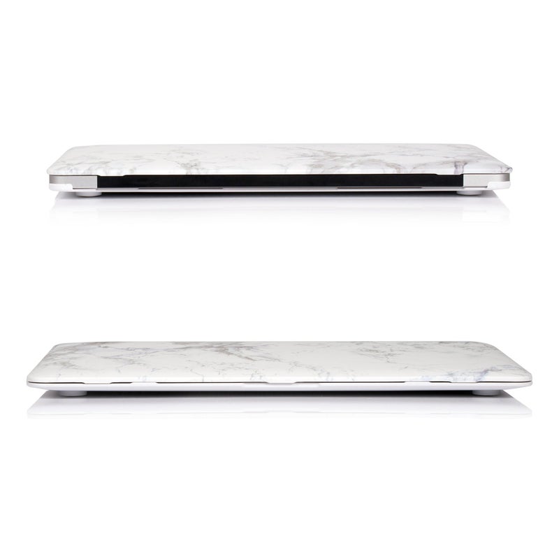 RUBAN Case Compatible with MacBook Air 13 Inch (Models: A1369 & A1466, Older Version 2010-2017 Release), Slim Snap On Hard Shell Protective Cover and Keyboard Cover (White Marble) - Image 4