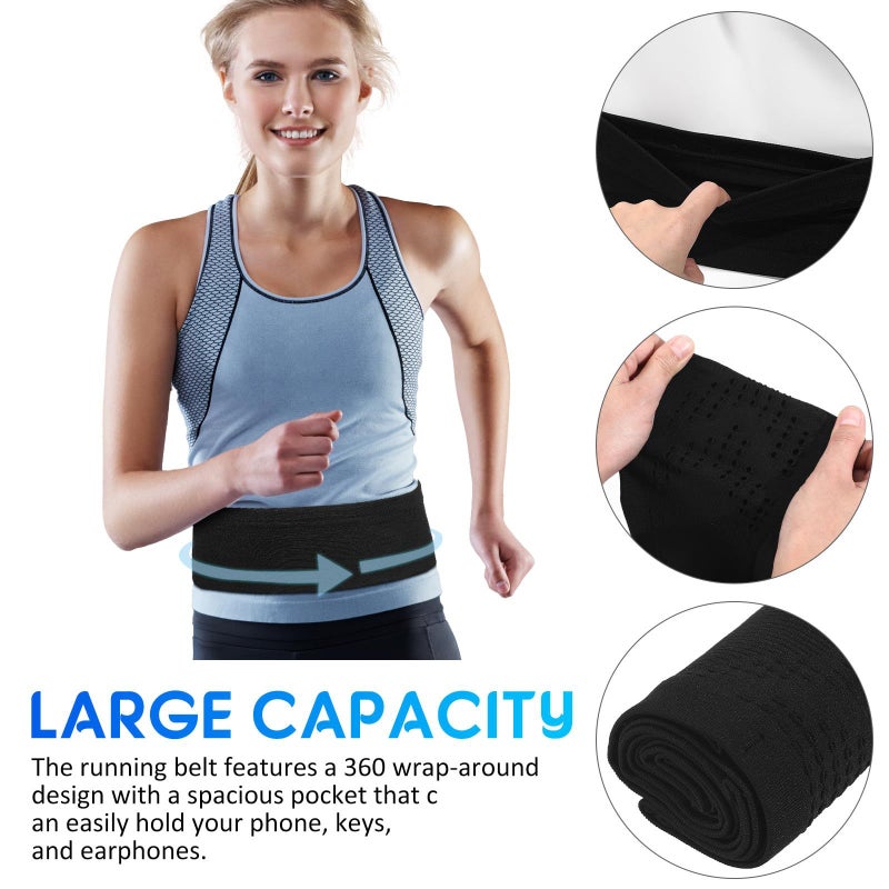 Reflective Running Waist Pack Nylon Phone Holder Belt L Size for Women Men Jogging Fitness - Image 4