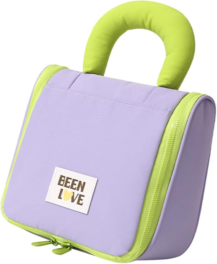 Purple Hanging Travel Toiletry Bag Waterproof Cosmetic Organizer - Image 1