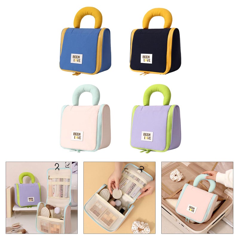 Purple Hanging Travel Toiletry Bag Waterproof Cosmetic Organizer - Image 3