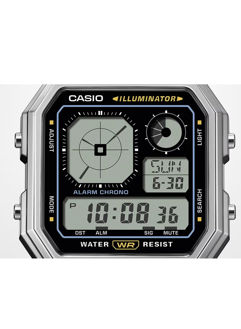 CASIO Vintage Digital Men's Wrist Watch A-130WE-1A-33.9MM-SILVER - Image 3