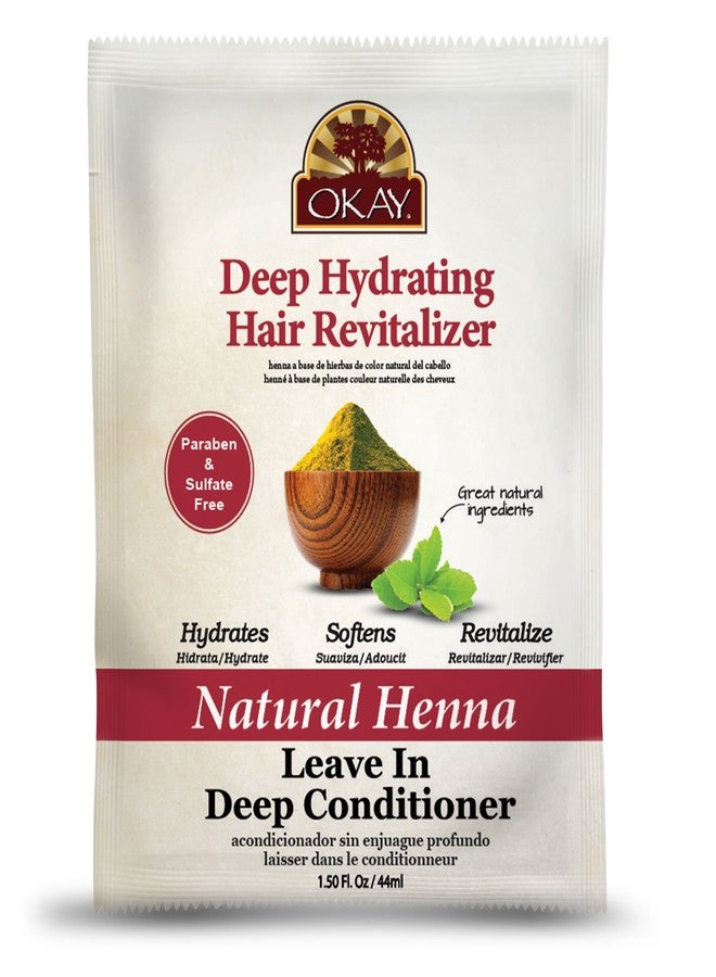 OKAY | Natural Henna Leave In Conditioner | For All Hair Types & Textures | Deep Hydrating Hair Revitalizer | With Natural Henna Extract | Free of Parabens, Silicones, Sulfates | 1.5 oz - Image 1