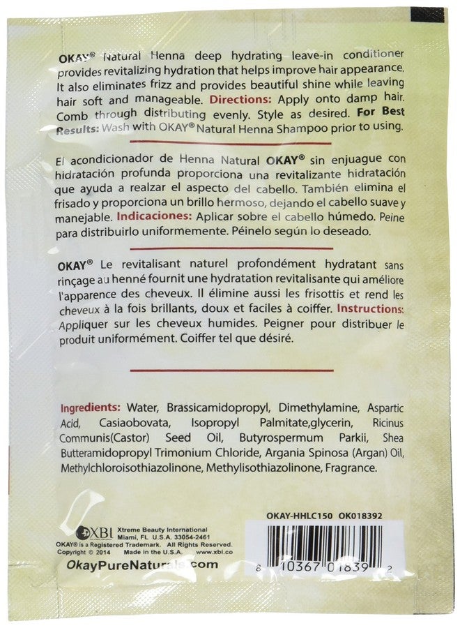 OKAY | Natural Henna Leave In Conditioner | For All Hair Types & Textures | Deep Hydrating Hair Revitalizer | With Natural Henna Extract | Free of Parabens, Silicones, Sulfates | 1.5 oz - Image 2