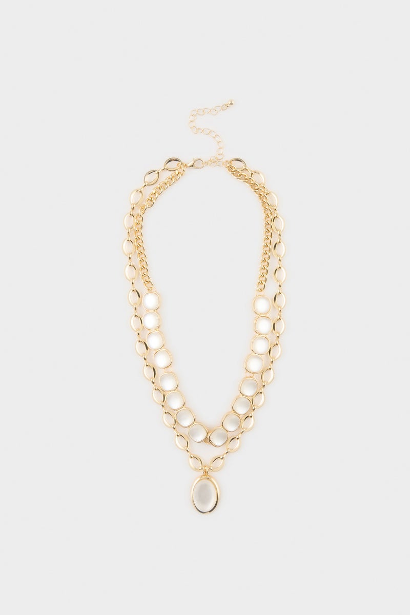 DeFacto Gold Woman Woman 2 Piece Necklace Set Casual - Image 1