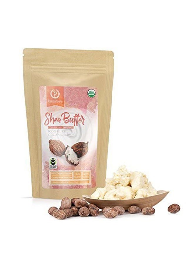 plantorigin Shea Butter 1 lb | Raw USDA Certified Organic | African Unrefined | Great for Hair, Skin, and your DIY Projects | Soap Making Base, Lip Balm, Stretch Mark Cream. - Image 1