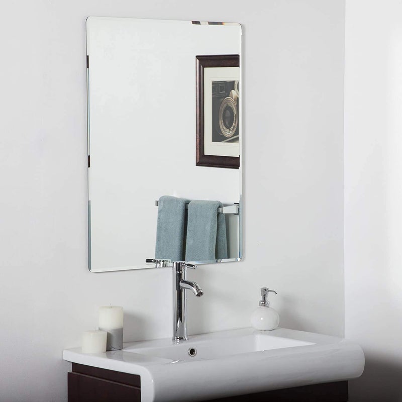 SDG Frameless Mirror 18 x 24 Inch with Beveled Edges Suitable for Bathroom