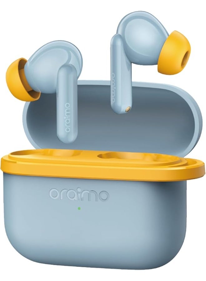 أورايمو سماعات أذن لاسلكية حقيقية Oraimo OTW-324 SpaceBuds Lite مع صوت مكاني Sound360 ووقت تشغيل يصل إلى 40 ساعة - أزرق سماوي - Image 1