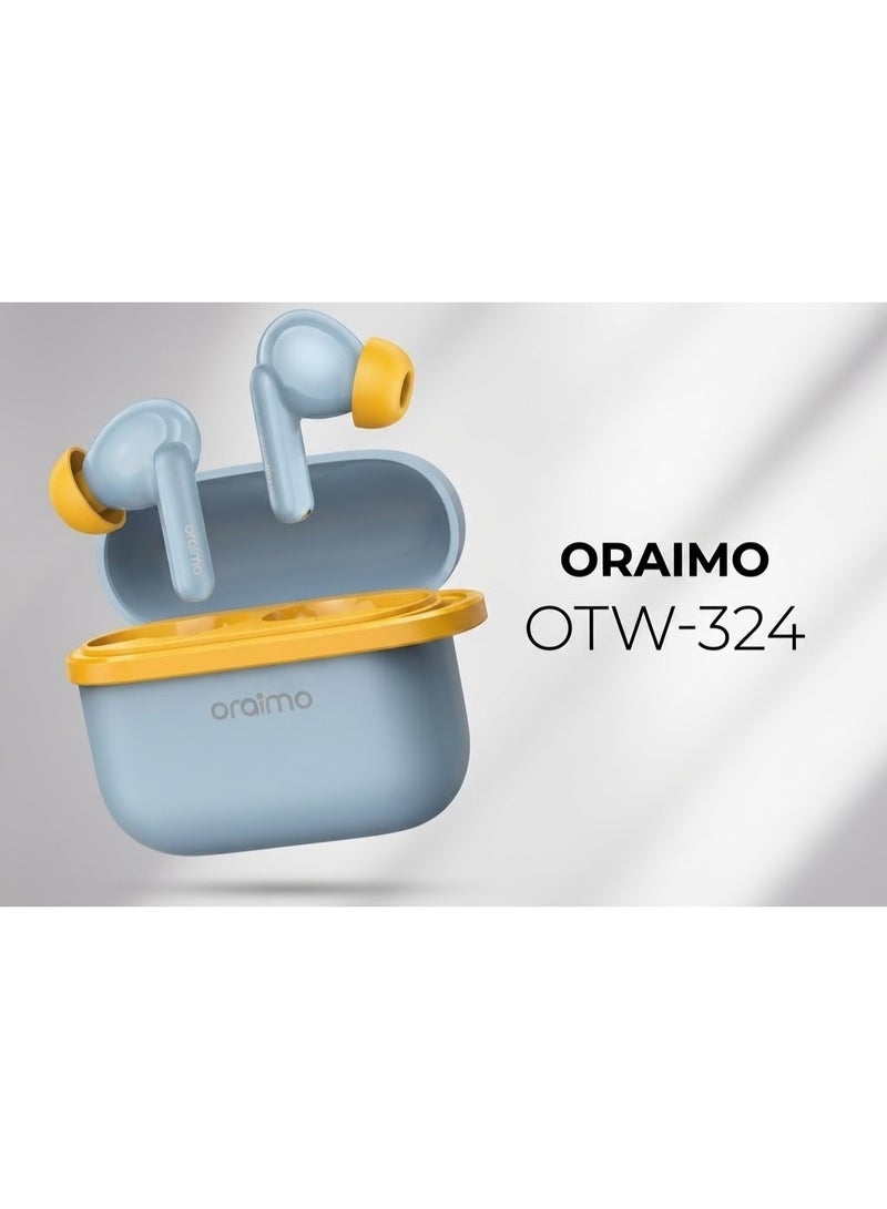 أورايمو سماعات أذن لاسلكية حقيقية Oraimo OTW-324 SpaceBuds Lite مع صوت مكاني Sound360 ووقت تشغيل يصل إلى 40 ساعة - أزرق سماوي - Image 2