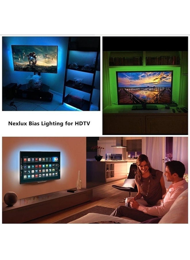 طقم شريط إضاءة LED بمنفذ USB متعدد الألوان 12.00 x 4.50 x 12.00سم - Image 2