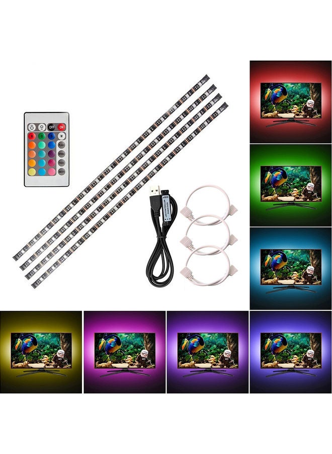 طقم شريط إضاءة LED بمنفذ USB متعدد الألوان 12.00 x 4.50 x 12.00سم - Image 1