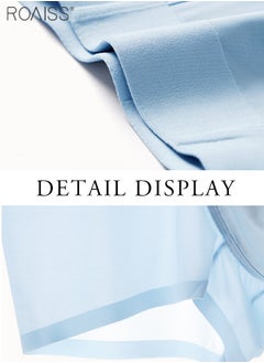 roaiss 4-Piece Men's Ice Silk Ultra-Thin Seamless Underwear High Elastic Waist Soft And Cool Summer Silk Smooth Flat Corner Underpants  - Image 2