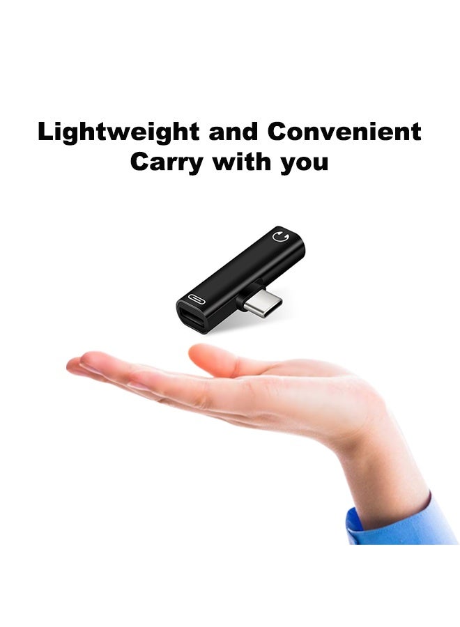 USB C to 3.5MM Audio Adapter, USB C Headphone Adapter Audio USB Type C 2 in 1 Charging Cable 3.5mm AUX Jack  - Image 5