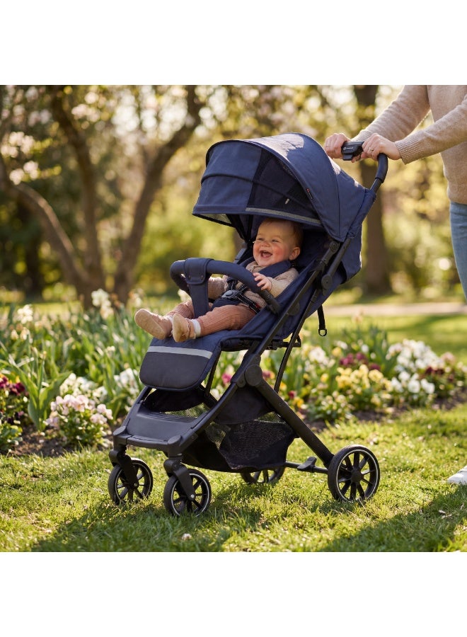 بوبي بابا عربة أطفال للسفر بتدخل طيارة (Cabin Size) بتتقفل بإيد واحدة ومعاها يد جر تروللي لسهولة الحركة - Image 1