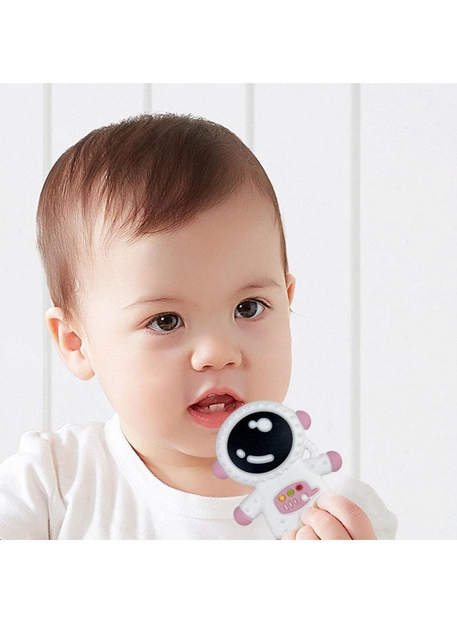 Cuxnoo Baby Teethers for 3+ Months Infants Sucking, Food Grade Silicon Astronaut Styling Teething Toy, BPA Free - Image 5