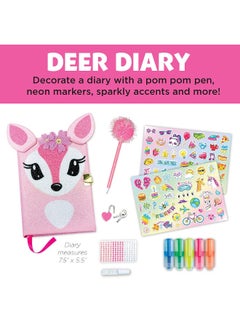Creativity for Kids Creativity for Kids Deer Diary - Diary with Lock for Kids - 100 Page Writing Journal with Accessories  - Image 2