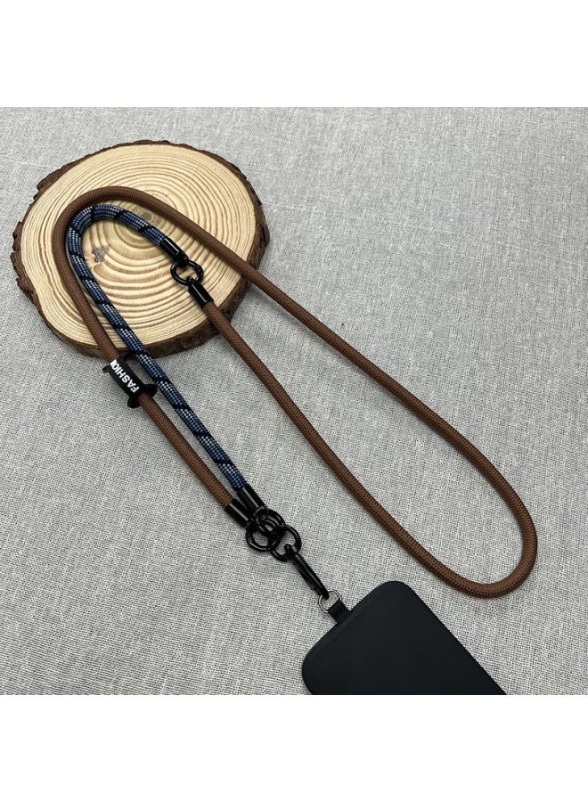 Three-in-one Back Clip Mobile Phone Sling Multi-functional Detachable Sling Neck High-end Camera Strap Mobile Phone Sling-Specification:Three-in-one【15#Deep Coffee】switchable ㅣ Wrist★Halter★Crossbody