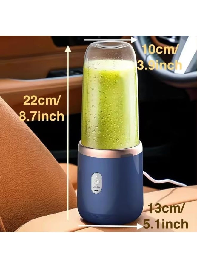 Portable Blender Electric Juicers Fruit Mixers USB Rechargeable Smoothie Mini Personal Juicer 6 Blades 3Gears With 1500 Mah Rechargeable Battery-Smoothie Blender - Image 3