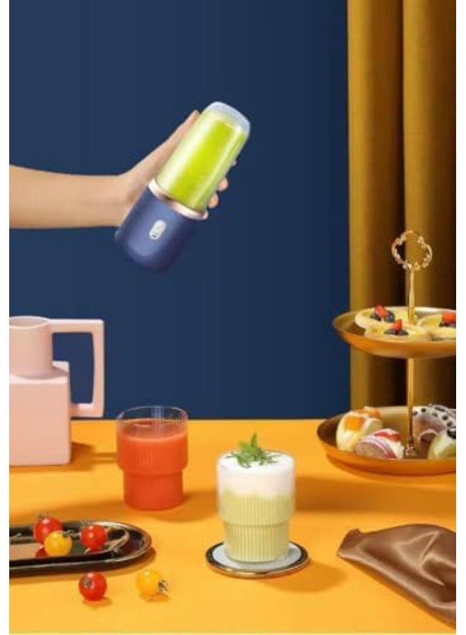 Portable Blender Electric Juicers Fruit Mixers USB Rechargeable Smoothie Mini Personal Juicer 6 Blades 3Gears With 1500 Mah Rechargeable Battery-Smoothie Blender - Image 4
