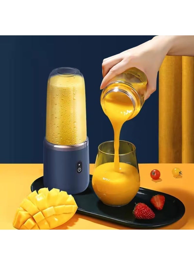 Portable Blender Electric Juicers Fruit Mixers USB Rechargeable Smoothie Mini Personal Juicer 6 Blades 3Gears With 1500 Mah Rechargeable Battery-Smoothie Blender - Image 2