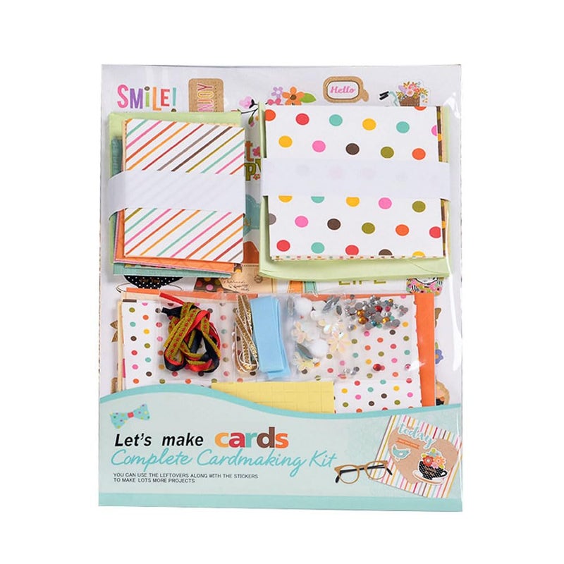 Huralona Huralona Handmade DIY Greeting Card Kits includes 16 Blank Cards 16 Colorful Envelopes with Decoration Accessories for Craft Birthday Thanksgiving Christmas Wedding Invitation Card Making Green 