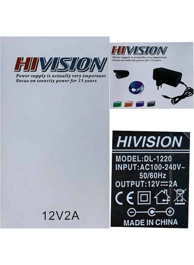 Hivision Power Adapter:12V 2A Universal Charger For Various Electronic Devices Smart Protection Shield For Devices - Image 4