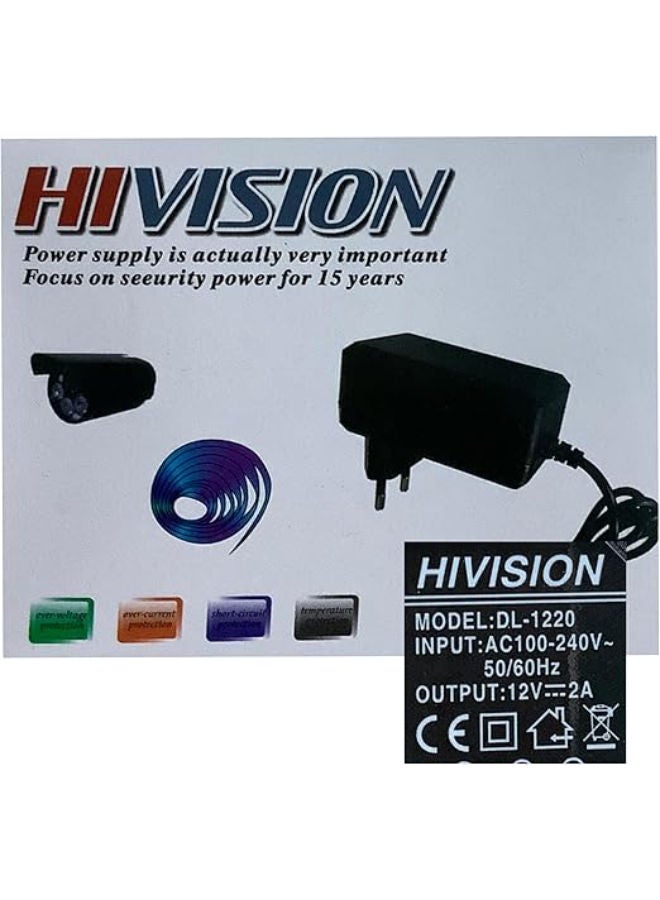 Hivision Power Adapter:12V 2A Universal Charger For Various Electronic Devices Smart Protection Shield For Devices - Image 3