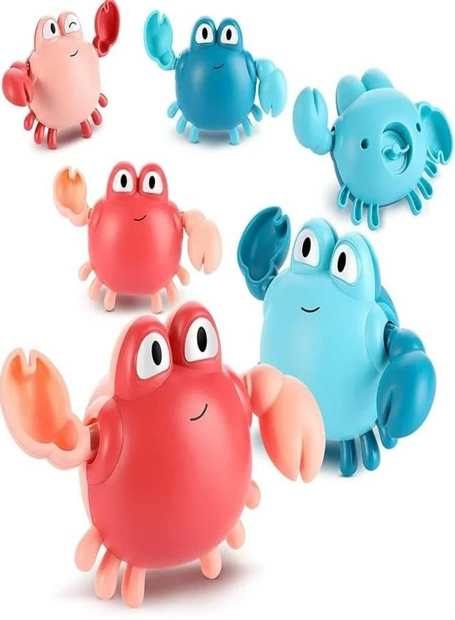 KolorFish 4 Pieces Crab Bath Toy Wind-up Swimming Crab Floating Bathtub Pool Toys 4.7 x 3.5 x 2 Inch Water Play Sets for Boys and Girls (Mixed Colors) - Image 1