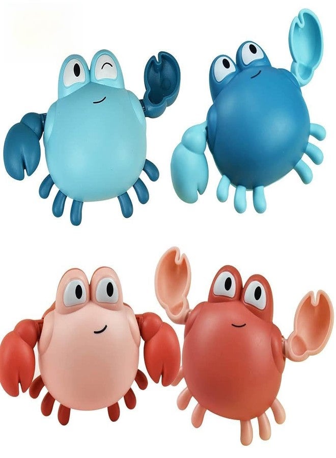 KolorFish 4 Pieces Crab Bath Toy Wind-up Swimming Crab Floating Bathtub Pool Toys 4.7 x 3.5 x 2 Inch Water Play Sets for Boys and Girls (Mixed Colors) - Image 2