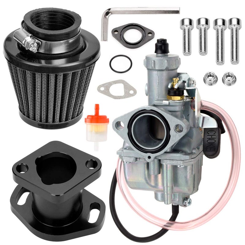 FVRITO Racing VM22 Carburetor for Predator 212cc 196cc 224cc Coleman CT200U BT200X GX160 GX200 6.5hp OHV Clone Engine KT196 Baja MB200 Mini Bike Go Kart with 38mm Air Filter Performance Parts Black - Image 1