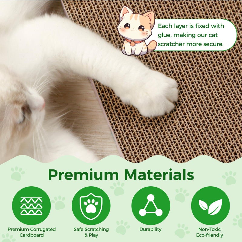 INNOIO Round Cat Scratcher Refill, 10" Diameter Cat Scratching Board for Indoor Cats, Cardboard Cat Scratcher Padsï¼ŒDouble-Sided (2 PCS) - Image 4