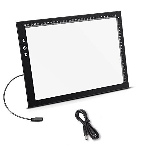 HSK A4 LED Artist tracing Light Box Copy Table, Adjustable High Brightness Light Pad for Tatto Drawing, Sketching, Animation, Diamond Painting Accessories - Image 1