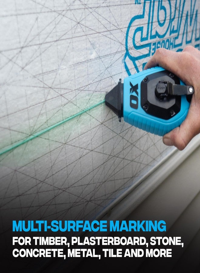 OX Pro Series Green Chalk Line Powder 8oz Marking Chalk Refill - Permanence 2 Line Marking Powder Refill with High Flow Nozzle and Leak-Proof Cap Weather Resistant Construction- OX-P630804 - Image 5