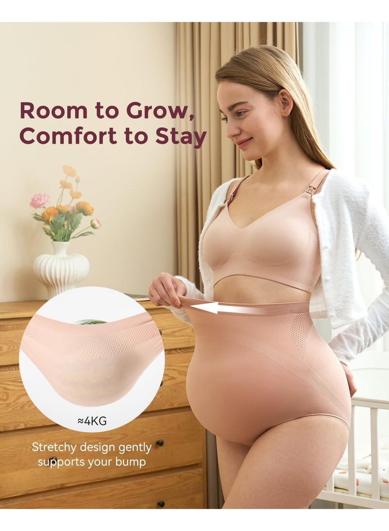 LAMAY 3PC Maternity Shapewear, High-Waisted Mid-Thigh Maternity Underwear, Prevents Chafing, Soft and Supportive - Image 2