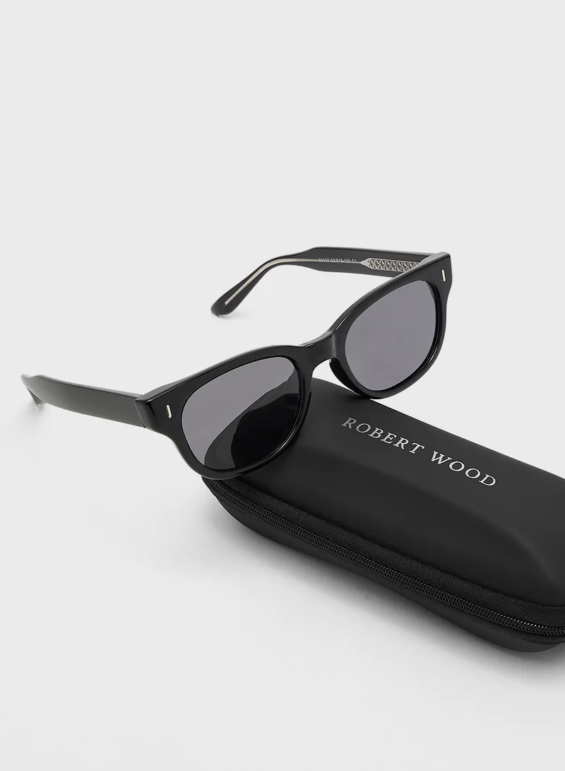 Robert Wood Polarized Lens Wayfarer Sunglasses