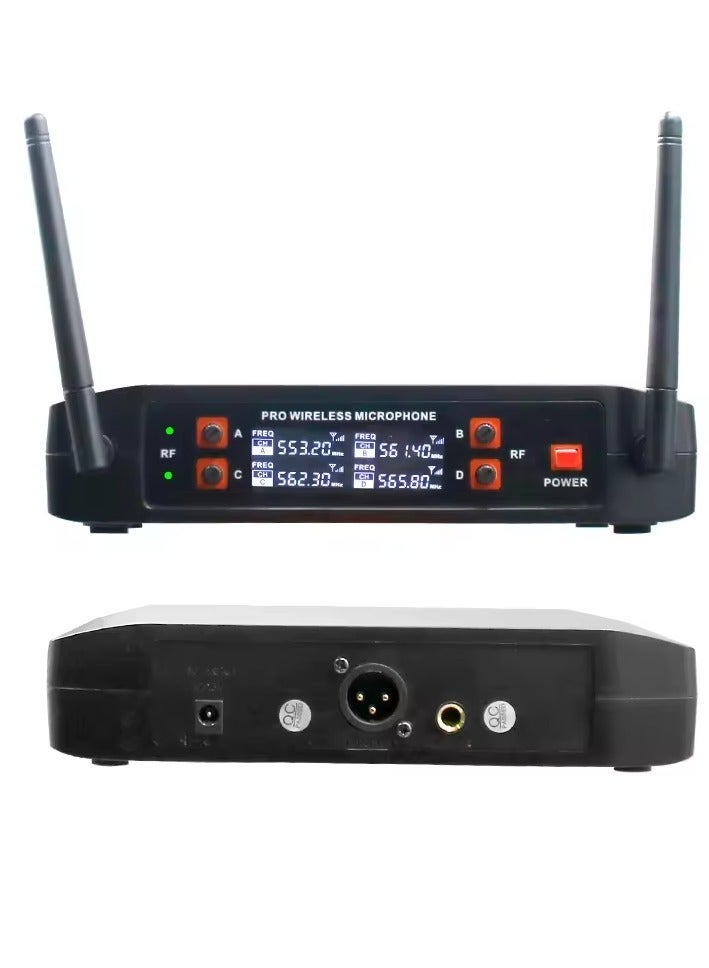 4 Pack Handheld Wireless Microphone Set for Karaoke - Portable Bluetooth & USB Rechargeable Mics with RGB Lights, Echo Effects, and Built-in Speaker for Party Singing & Home Entertainment - Image 3