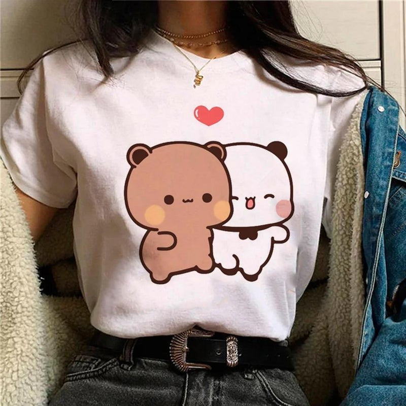 Cloth Doodle T-Shirt Female Cartoon Designer Anime Girl Graphic Funny Clothes - Image 4