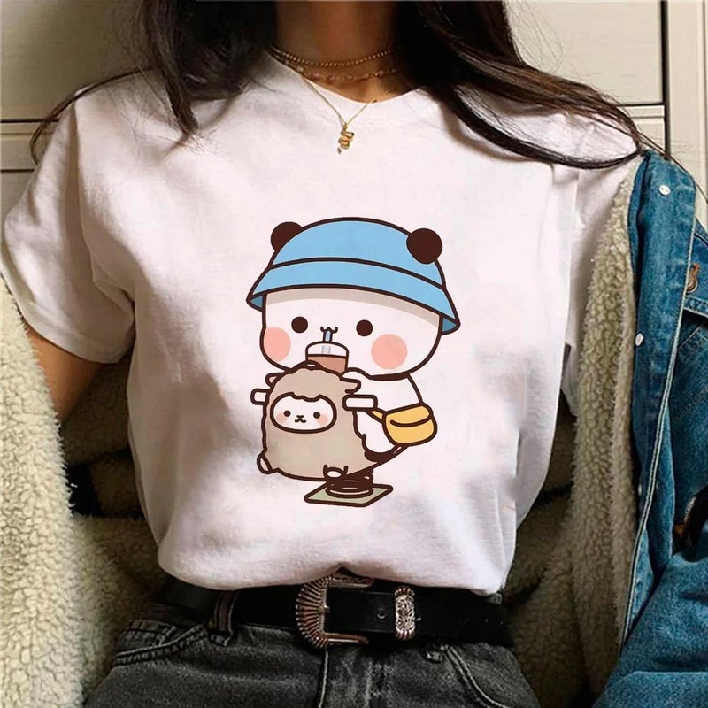 Cloth Doodle T-Shirt Female Cartoon Designer Anime Girl Graphic Funny Clothes - Image 3